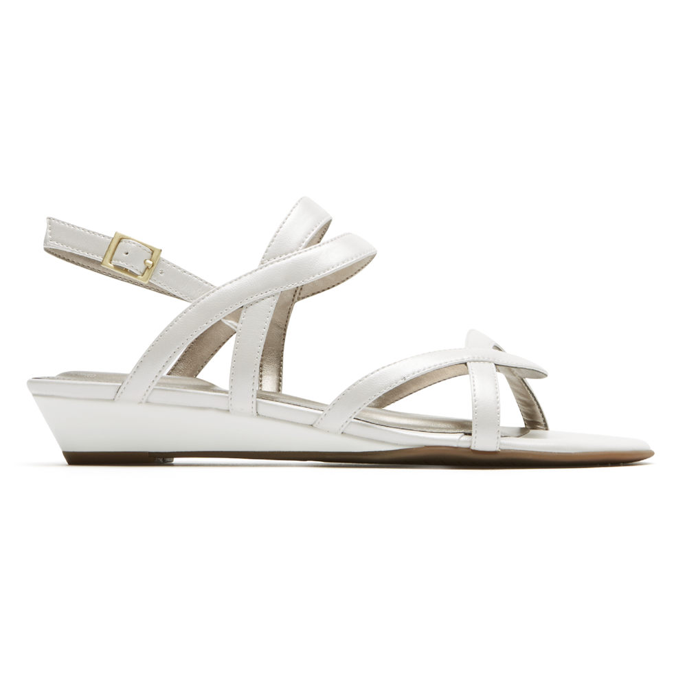 Rockport Womens Total Motion Zandra Slingback - Sandals White - JVE859341